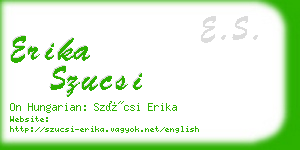 erika szucsi business card